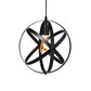 Metallic Interlocking Ring Pendant Lamp Industrial 1 Head Dining Room Down Lighting in Black/Rust/Silver Clearhalo 'Art Deco Pendants' 'Black' 'Cast Iron' 'Ceiling Lights' 'Ceramic' 'Crystal' 'Industrial Pendants' 'Industrial' 'Metal' 'Middle Century Pendants' 'Pendant Lights' 'Pendants' 'Rustic Pendants' 'Tiffany' Lighting' 1971142