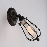 Rust Pear Shaped Wall Light Kit Farmhouse Iron Single-Bulb Bedside Rotatable Wall Lamp Fixture Clearhalo 'Art deco wall lights' 'Cast Iron' 'Glass' 'Industrial wall lights' 'Industrial' 'Middle century wall lights' 'Modern' 'Rustic wall lights' 'Tiffany' 'Traditional wall lights' 'Wall Lamps & Sconces' 'Wall Lights' Lighting' 1971204
