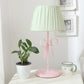 Macaron Loft Plaid Reading Light Fabric One Light Desk Light with Bow for Child Bedroom Clearhalo 'Lamps' 'Table Lamps' Lighting' 197130