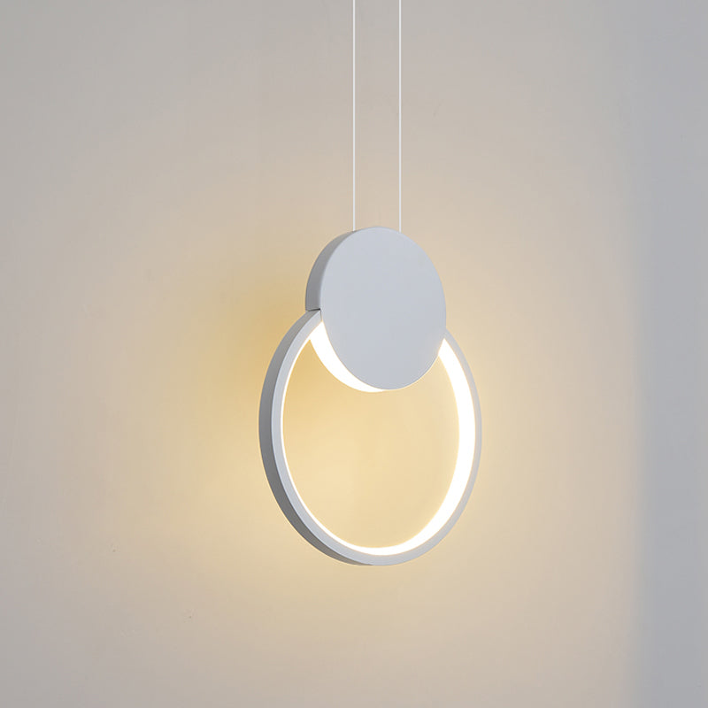 Oval/Round/Square Pendant Lighting Minimalism Acrylic Living Room LED Hanging Ceiling Light in Black/White Clearhalo 'Ceiling Lights' 'Modern Pendants' 'Modern' 'Pendant Lights' 'Pendants' Lighting' 1971513