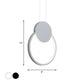 Oval/Round/Square Pendant Lighting Minimalism Acrylic Living Room LED Hanging Ceiling Light in Black/White Clearhalo 'Ceiling Lights' 'Modern Pendants' 'Modern' 'Pendant Lights' 'Pendants' Lighting' 1971514