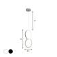 Bedside LED Pendulum Light Simple Black/White Drop Pendant with Ring/Interlocked Ring Acrylic Shade in Warm/White Light Clearhalo 'Ceiling Lights' 'Modern Pendants' 'Modern' 'Pendant Lights' 'Pendants' Lighting' 1971535