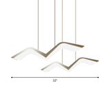 Novelty Modern Gull Shaped Hanging Light Acrylic 2/3/5 Heads Dining Room LED Cluster Pendant in Warm/White Light Clearhalo 'Ceiling Lights' 'Modern Pendants' 'Modern' 'Pendant Lights' 'Pendants' Lighting' 1971607