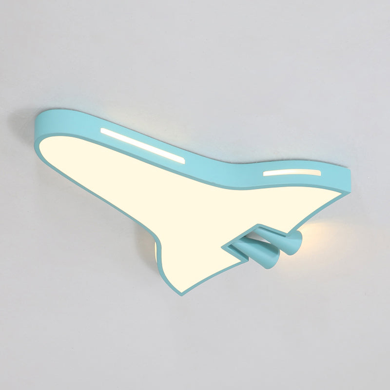 Metal Acrylic Plane Flush Ceiling Light Boys Girls Bedroom Macaron Loft LED Ceiling Lamp Clearhalo 'Ceiling Lights' 'Close To Ceiling Lights' 'Close to ceiling' 'Flush mount' Lighting' 197180