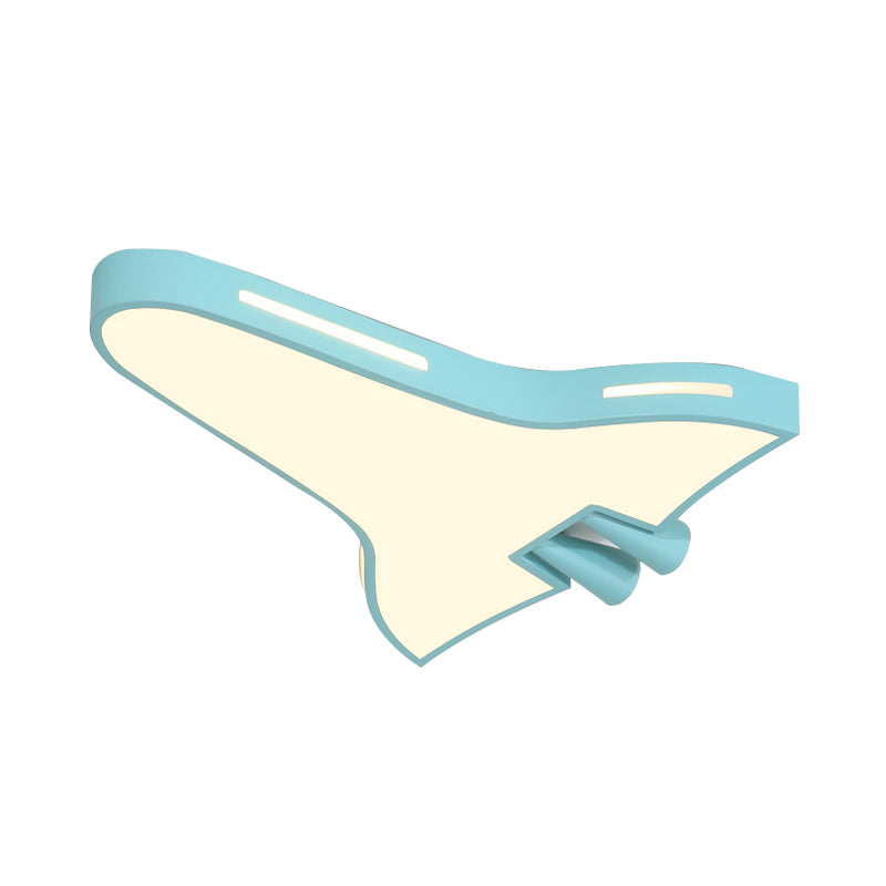 Metal Acrylic Plane Flush Ceiling Light Boys Girls Bedroom Macaron Loft LED Ceiling Lamp Clearhalo 'Ceiling Lights' 'Close To Ceiling Lights' 'Close to ceiling' 'Flush mount' Lighting' 197181