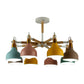 Torch Shaped Nursing Room Chandelier Metal 8-Bulb Macaron Style Pendant Light Clearhalo 'Ceiling Lights' 'Chandeliers' Lighting' options 197214