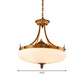 Brass 4/5/6 Lights Pendant Lighting Traditional White Glass Oval Hanging Ceiling Light for Living Room Clearhalo 'Ceiling Lights' 'Chandeliers' Lighting' options 1972326