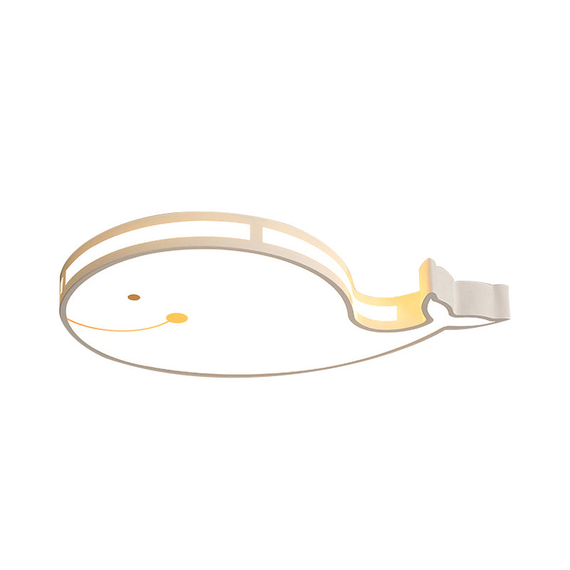 Whale Baby Bedroom Ceiling Light Acrylic Lovely Cartoon LED Flush Mount Ceiling Light Clearhalo 'Ceiling Lights' 'Close To Ceiling Lights' 'Close to ceiling' 'Flush mount' Lighting' 197248