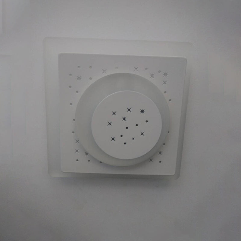 Triangle/Rhombus/Star Thin Sconce Light Modern Acrylic Bedroom LED Starry Flush Mount Wall Light in White Clearhalo 'Modern wall lights' 'Modern' 'Wall Lamps & Sconces' 'Wall Lights' Lighting' 1972573