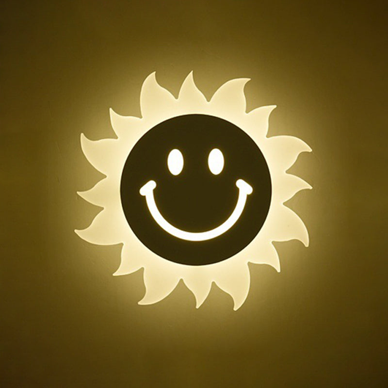 Smile/Square/Cloud LED Wall Lighting Simplicity Acrylic Living Room Sconce Light Fixture in White Clearhalo 'Modern wall lights' 'Modern' 'Wall Lamps & Sconces' 'Wall Lights' Lighting' 1972599