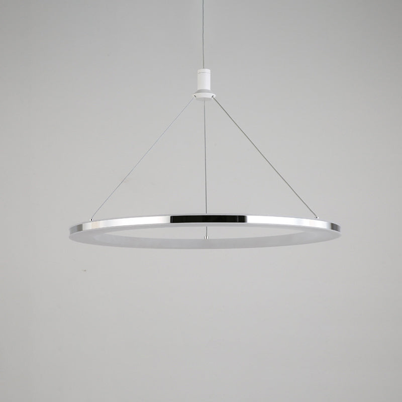 White Ring Pendant Light Fixture Simple 1/3/5-Head Acrylic Ceiling Suspension Lamp, 8"/12" Wide Clearhalo 'Ceiling Lights' 'Modern Pendants' 'Modern' 'Pendant Lights' 'Pendants' Lighting' 1972624