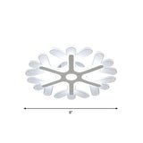 Contemporary Snowflake Flush Ceiling Light Acrylic Bedroom LED Flushmount Lamp in Warm/White Light, 8"/16.5"/20.5" Wide Clearhalo 'Ceiling Lights' 'Close To Ceiling Lights' 'Close to ceiling' 'Flush mount' Lighting' 1972632