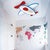 Child Bedroom Propeller Plane Ceiling Light Acrylic Cartoon LED Ceiling Mount Light in Red&Blue Red Clearhalo 'Ceiling Lights' 'Close To Ceiling Lights' 'Close to ceiling' 'Flush mount' Lighting' 197266