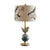 Printed Fabric Drum Table Lamp Novelty Modern Single Beige Night Light with Bird and Globe Base Beige Clearhalo 'Lamps' 'Table Lamps' Lighting' 1972733