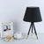 Empire Shade Tripod Night Lamp Nordic Style Fabric Single Black/White Table Stand Light Black Clearhalo 'Lamps' 'Table Lamps' Lighting' 1972769