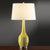 Tapered Drum Fabric Table Light Modern 1-Light Yellow/Blue/Orange Nightstand Lamp with Long Neck Vase Base Yellow Clearhalo 'Lamps' 'Table Lamps' Lighting' 1973013