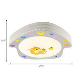 White House Ceiling Light Cartoon Acrylic Flush Mount Ceiling Light for Nursing Room Clearhalo 'Ceiling Lights' 'Close To Ceiling Lights' 'Close to ceiling' 'Flush mount' Lighting' 197362