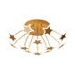 Acrylic Starry LED Semi Ceiling Mount Light Amusement Park Romantic Ceiling Lamp in Gold Clearhalo 'Ceiling Lights' 'Close To Ceiling Lights' 'Close to ceiling' 'Semi-flushmount' Lighting' 197370