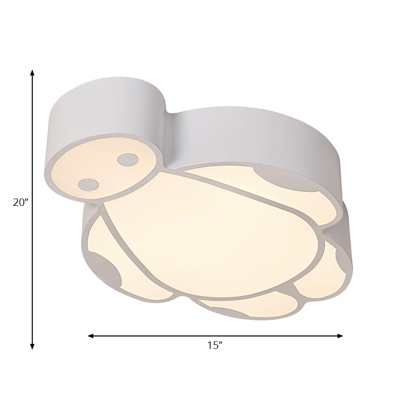 Acrylic Cartoon Flush Mount Ceiling Light Man Modern Ceiling Light Fixture in White for Living Room Clearhalo 'Ceiling Lights' 'Close To Ceiling Lights' 'Close to ceiling' 'Flush mount' Lighting' 197380