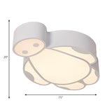 Acrylic Cartoon Flush Mount Ceiling Light Man Modern Ceiling Light Fixture in White for Living Room Clearhalo 'Ceiling Lights' 'Close To Ceiling Lights' 'Close to ceiling' 'Flush mount' Lighting' 197380