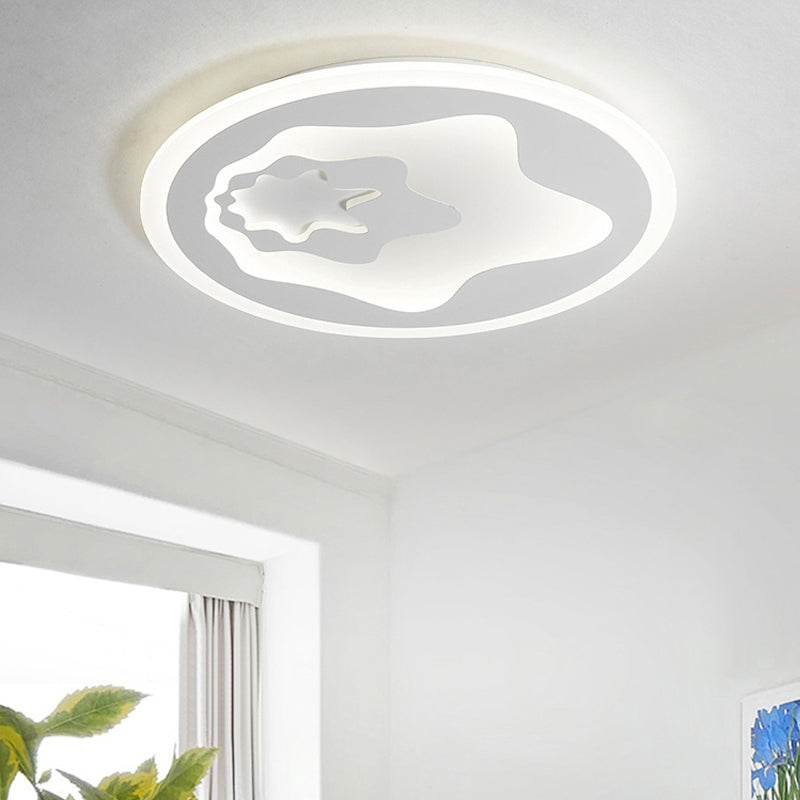 Acrylic Star LED Ceiling Light Nursing Room Hallway Modern Flush Mount Light in White Clearhalo 'Ceiling Lights' 'Close To Ceiling Lights' 'Close to ceiling' Lighting' 197512