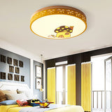 Circle for Kindergarten Ceiling Light Ceiling Light Modern Flush Mount Ceiling Fixture Yellow Clearhalo 'Ceiling Lights' 'Close To Ceiling Lights' 'Close to ceiling' 'Flush mount' Lighting' 197652