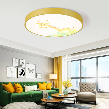 Acrylic Round Ceiling Light Fixture Cartoon Flush Mount Ceiling Light for Living Room Yellow Clearhalo 'Ceiling Lights' 'Close To Ceiling Lights' 'Close to ceiling' 'Flush mount' Lighting' 197682