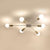 6/8/9 Bulbs Sputnik Semi Flush Mount Retro Industrial White Finish Metal Ceiling Lighting for Bedroom 6 White Clearhalo 'Ceiling Lights' 'Close To Ceiling Lights' 'Close to ceiling' 'Semi-flushmount' Lighting' 19775
