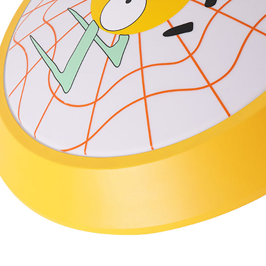 Yellow Round Ceiling Light with Spider Cartoon Acrylic Flush Mount Ceiling Light Clearhalo 'Ceiling Lights' 'Close To Ceiling Lights' 'Close to ceiling' 'Flush mount' Lighting' 197832