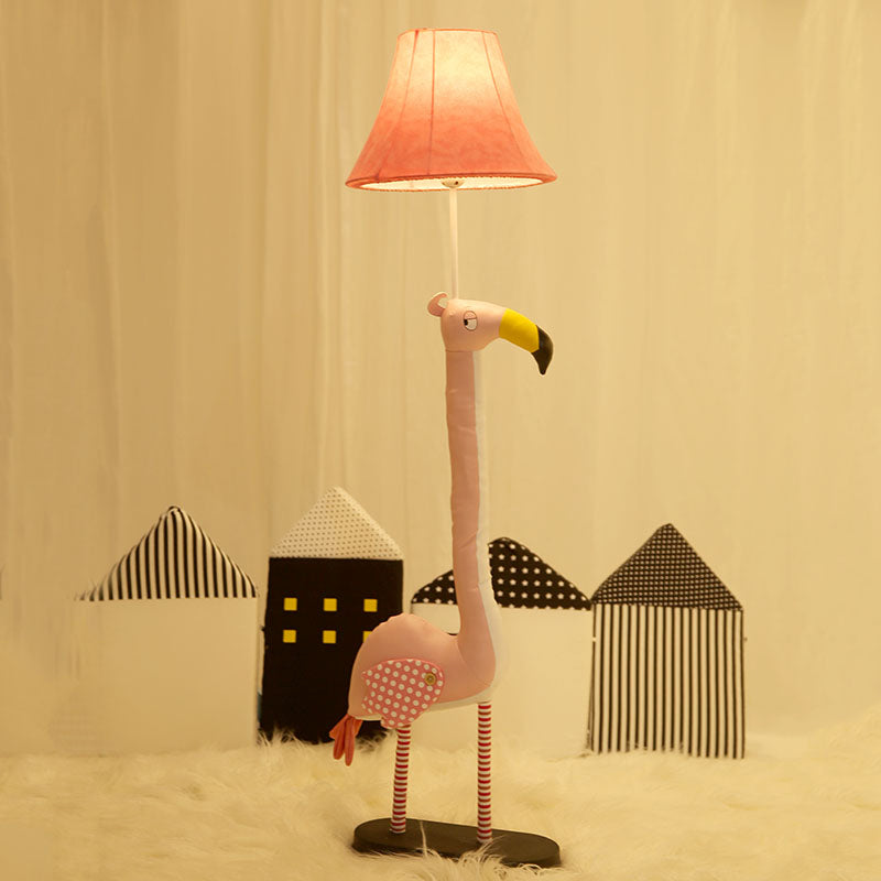 Cute Animal Floor Light One Light Fabric Floor Lamp with Bell Shade for Child Bedroom Kindergarten Clearhalo 'Floor Lamps' 'Lamps' Lighting' 197956