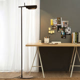 Black/White/Blue Folded Standing Light Modern 1 Light Metal Floor Standing Lamp for Bedroom Black Clearhalo 'Floor Lamps' 'Lamps' Lighting' 198111