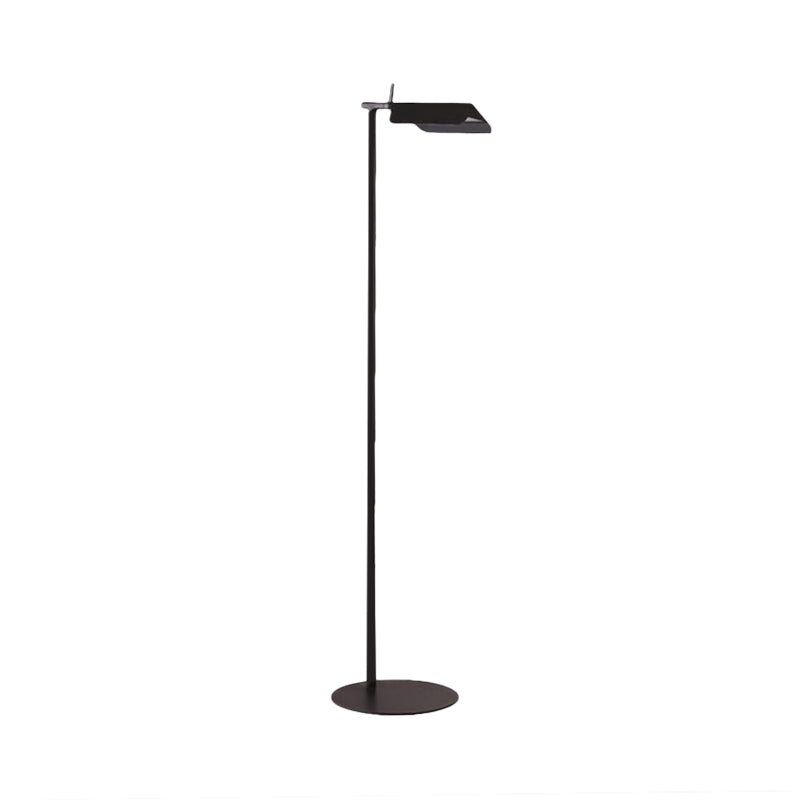 Black/White/Blue Folded Standing Light Modern 1 Light Metal Floor Standing Lamp for Bedroom Clearhalo 'Floor Lamps' 'Lamps' Lighting' 198113