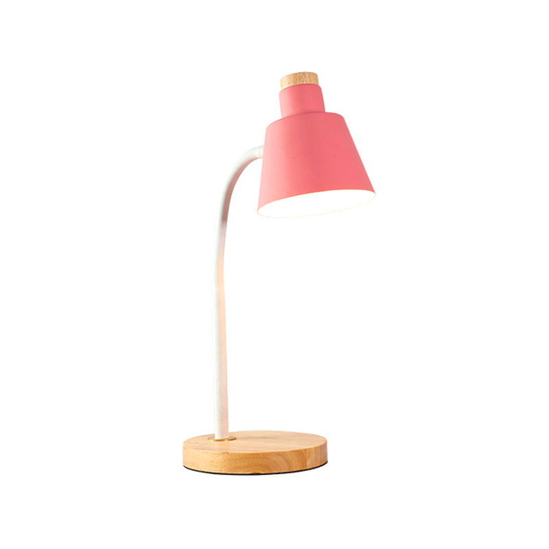 1 Head Bucket Desk Light Nordic Style Metal Desk Lamp for Child Bedroom Clearhalo 'Lamps' 'Table Lamps' Lighting' 198141