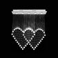 Modern Heart Shaped Flush Light 3/5/6 Heads Clear Crystal Flush Mount Ceiling Light Fixture in Stainless Steel Clearhalo 'Ceiling Lights' 'Close To Ceiling Lights' 'Close to ceiling' 'Flush mount' Lighting' 1981778