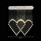 Modern Heart Shaped Flush Light 3/5/6 Heads Clear Crystal Flush Mount Ceiling Light Fixture in Stainless Steel Clearhalo 'Ceiling Lights' 'Close To Ceiling Lights' 'Close to ceiling' 'Flush mount' Lighting' 1981779