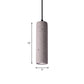 Minimalist Tube Pendant Light Kit Cement 10"/19.5" Tall LED Bedroom Hanging Lamp in Grey Clearhalo 'Ceiling Lights' 'Modern Pendants' 'Modern' 'Pendant Lights' 'Pendants' Lighting' 1981954