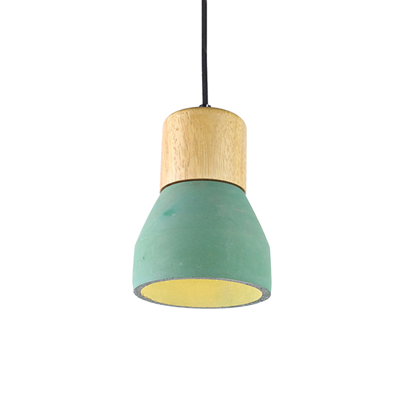 Cement Bottle Pendant Lighting Nordic 1-Light Restaurant Suspension Light in Grey/Red/Green Clearhalo 'Ceiling Lights' 'Industrial Pendants' 'Industrial' 'Middle Century Pendants' 'Pendant Lights' 'Pendants' 'Tiffany' Lighting' 1981962