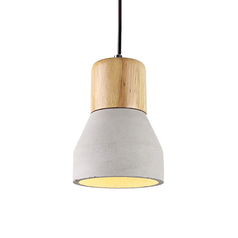 Cement Bottle Pendant Lighting Nordic 1-Light Restaurant Suspension Light in Grey/Red/Green Clearhalo 'Ceiling Lights' 'Industrial Pendants' 'Industrial' 'Middle Century Pendants' 'Pendant Lights' 'Pendants' 'Tiffany' Lighting' 1981965