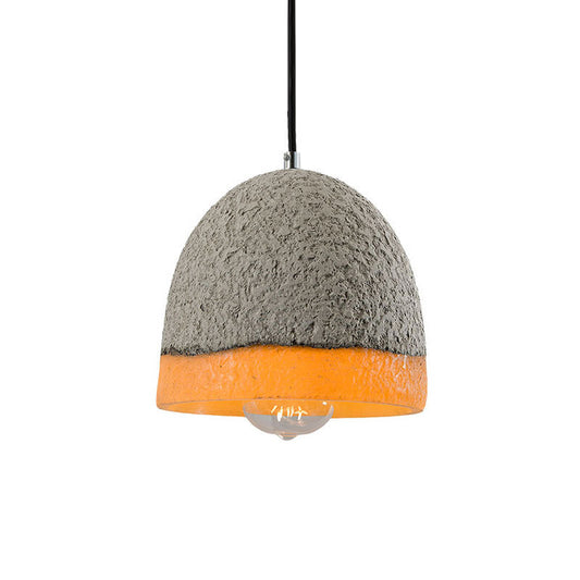1 Head Cement Hanging Light Nordic Grey Dome/Cone/Barn Shaped Kitchen Bar Ceiling Pendant Grey A Clearhalo 'Ceiling Lights' 'Industrial Pendants' 'Industrial' 'Middle Century Pendants' 'Pendant Lights' 'Pendants' 'Tiffany' Lighting' 1981970