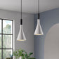 Grey/White/Coffee Funnel Pendant Light Nordic Cement 1 Head Dining Table Suspended Lighting Fixture Clearhalo 'Ceiling Lights' 'Industrial Pendants' 'Industrial' 'Middle Century Pendants' 'Pendant Lights' 'Pendants' 'Tiffany' Lighting' 1982066
