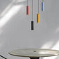 Black/Red/Blue LED Hanging Light Nordic Terrazzo Tube Suspension Pendant Light for Dining Room Blue Clearhalo 'Ceiling Lights' 'Industrial Pendants' 'Industrial' 'Middle Century Pendants' 'Pendant Lights' 'Pendants' 'Tiffany' Lighting' 1982132