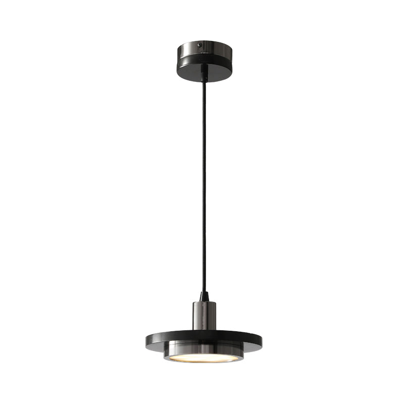 Marble Lid Shaped Drop Pendant Postmodern Antiqued Brass and Green LED Ceiling Hang Light Clearhalo 'Ceiling Lights' 'Modern Pendants' 'Modern' 'Pendant Lights' 'Pendants' Lighting' 1982166