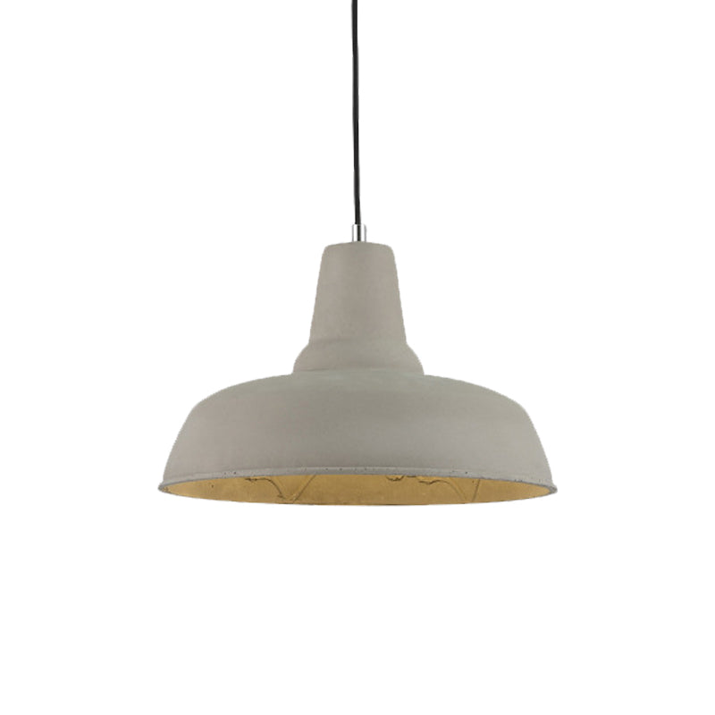 Barn Kitchen Bar Pendant Lighting Nordic Cement 1 Head Grey/White/Beige Ceiling Light with Carved Interior Clearhalo 'Ceiling Lights' 'Industrial Pendants' 'Industrial' 'Middle Century Pendants' 'Pendant Lights' 'Pendants' 'Tiffany' Lighting' 1982179