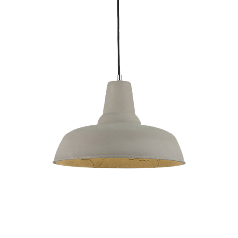 Barn Kitchen Bar Pendant Lighting Nordic Cement 1 Head Grey/White/Beige Ceiling Light with Carved Interior Clearhalo 'Ceiling Lights' 'Industrial Pendants' 'Industrial' 'Middle Century Pendants' 'Pendant Lights' 'Pendants' 'Tiffany' Lighting' 1982179