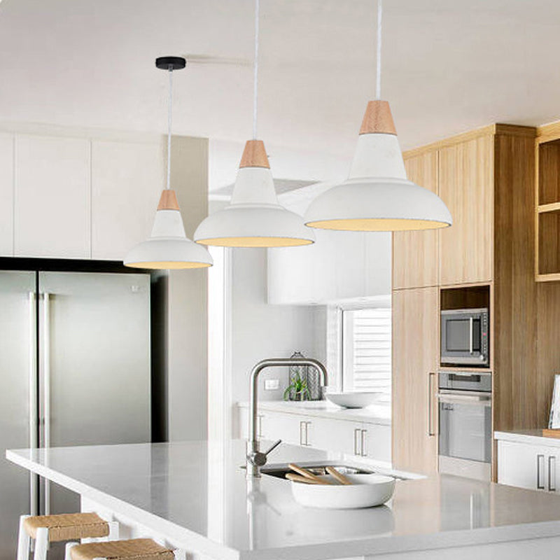 Barn Kitchen Bar Pendant Lighting Nordic Cement 1 Head Grey/White/Beige Ceiling Light with Carved Interior White Clearhalo 'Ceiling Lights' 'Industrial Pendants' 'Industrial' 'Middle Century Pendants' 'Pendant Lights' 'Pendants' 'Tiffany' Lighting' 1982181