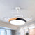 Acrylic Circular 19" Wide Pendant Fan Light Minimalist LED White Semi Flush with 4 Blades White Clearhalo 'Ceiling Fans with Lights' 'Ceiling Fans' 'Modern Ceiling Fans' 'Modern' Lighting' 1982223