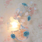Left/Right Flower Shade Frosted Glass Wall Sconce Countryside 1-Light Bedroom Wall Mount Lamp in White White Left Clearhalo 'Wall Lamps & Sconces' 'Wall Lights' Lighting' 1982514