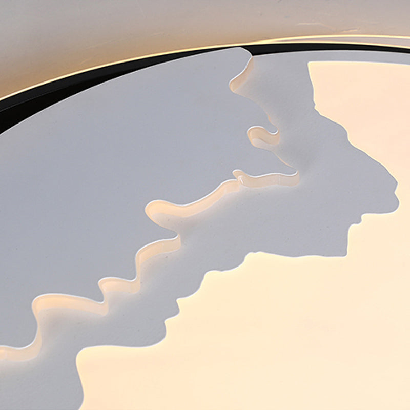 Kid Bedroom Mountain Sun Ceiling Light Acrylic Modern White LED Ceiling Mount Light Clearhalo 'Ceiling Lights' 'Close To Ceiling Lights' 'Close to ceiling' 'Flush mount' Lighting' 198255