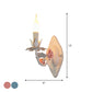 Blue/Pink 1-Light Wall Mount Lamp Pastoral Metallic Candle Wall Sconce Lighting with Flower Deco Clearhalo 'Wall Lamps & Sconces' 'Wall Lights' Lighting' 1982575