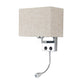 Fabric Rectangular Spotlight Wall Lamp Nordic 1-Light Black/Flaxen/Beige Wall Mounted Lighting Fixture Clearhalo 'Cast Iron' 'Glass' 'Industrial' 'Modern wall lights' 'Modern' 'Tiffany' 'Traditional wall lights' 'Wall Lamps & Sconces' 'Wall Lights' Lighting' 1982619